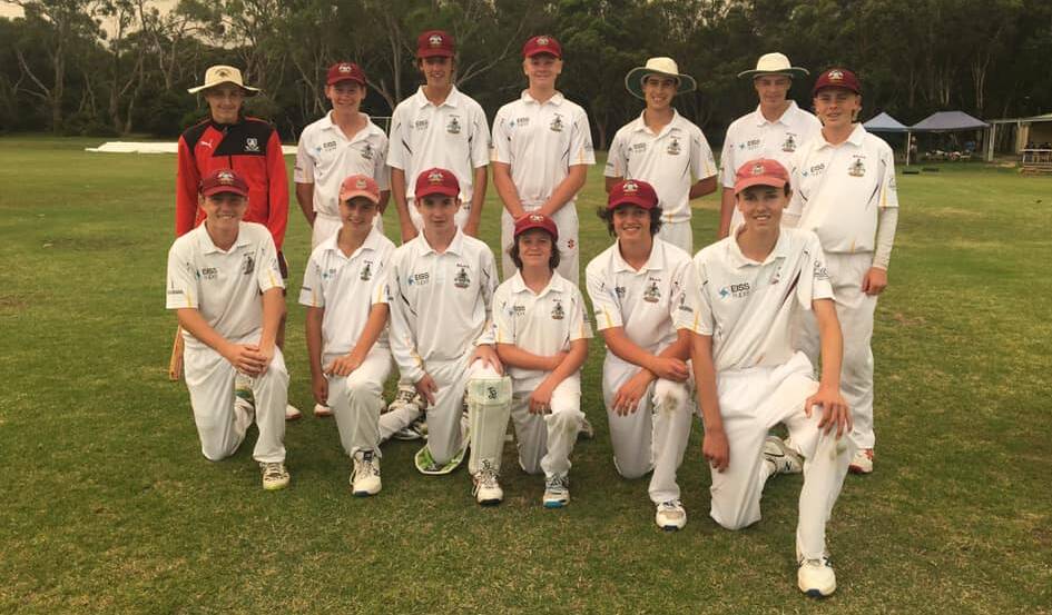 Winning start: The Maitland under-16 team which won their opening IDCA encounter against Manly on Sunday. 