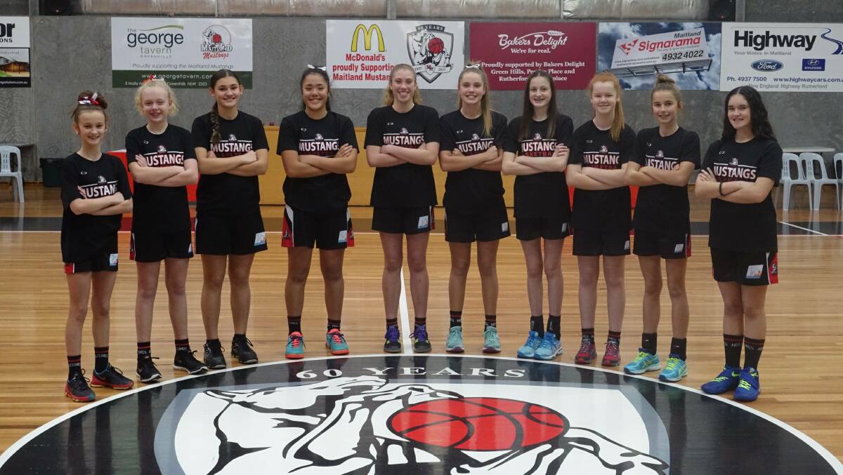 TOAST OF TOWN: The Maitland Mustangs under-14 girls team are off to the national under-14 team titles in September.