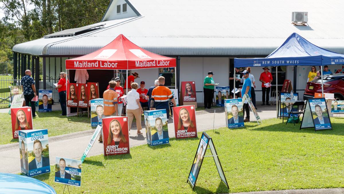 Pre-polling in East Maitland on Wednesday. Picture by Max Mason-Hubers