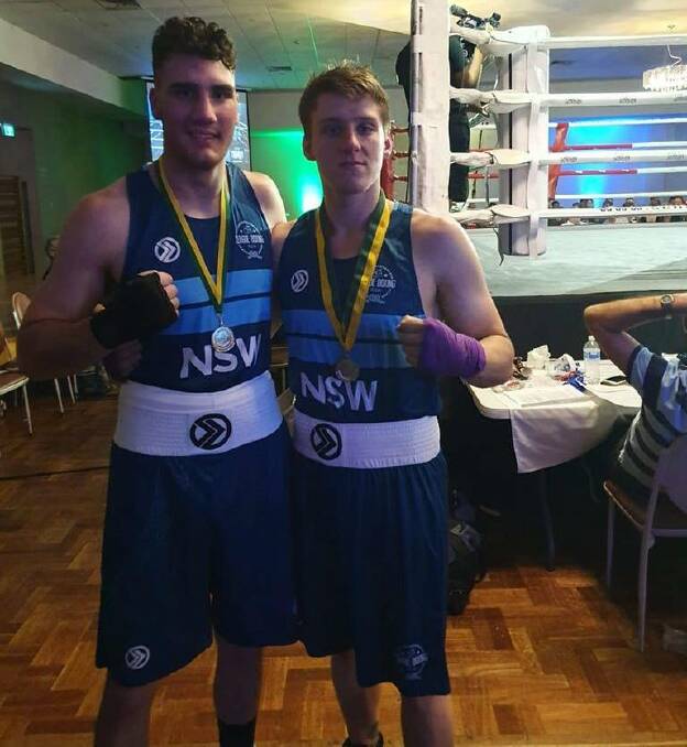 Tristian Maskell (left) and his Australian title opponent Jack Clements