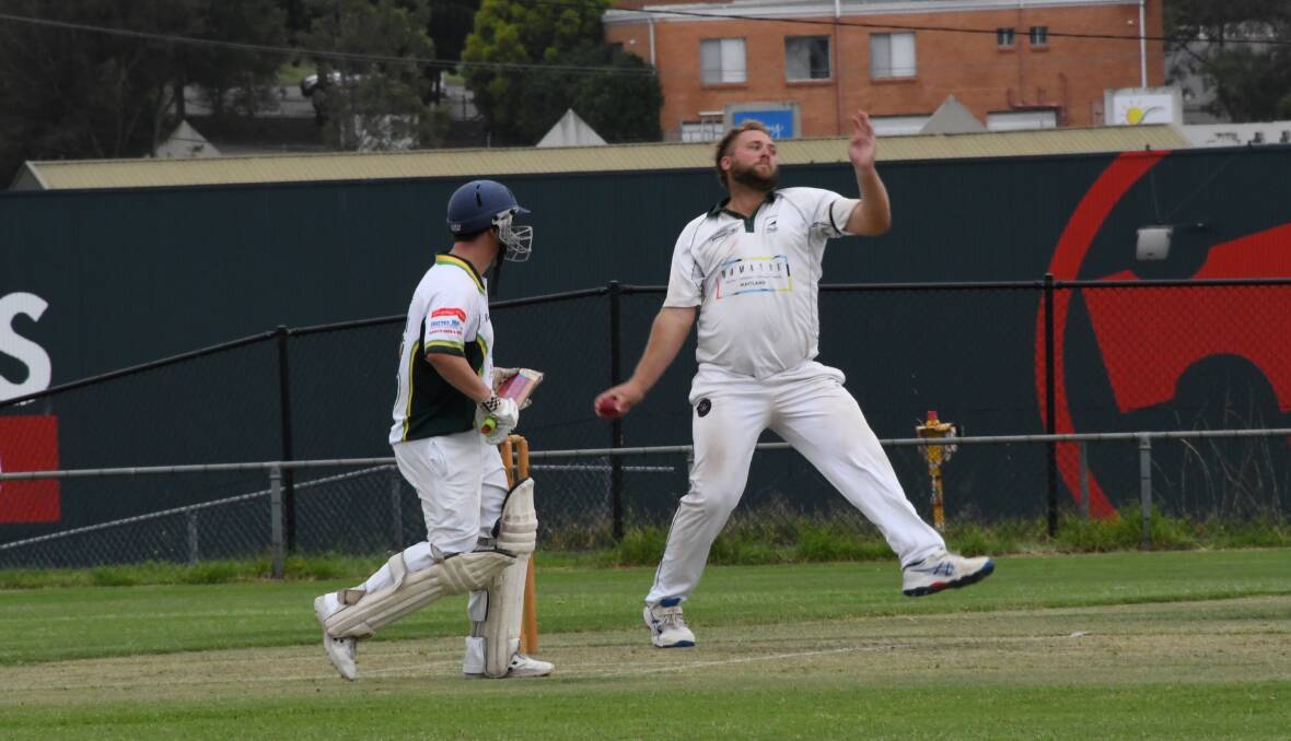 Western Suburbs skipper Mitchell Fisher took 6-58 to help put his side firmly on top on day one against Tenambit Morpeth Bulls at Coronation Oval on Saturday, January 27, 2024.