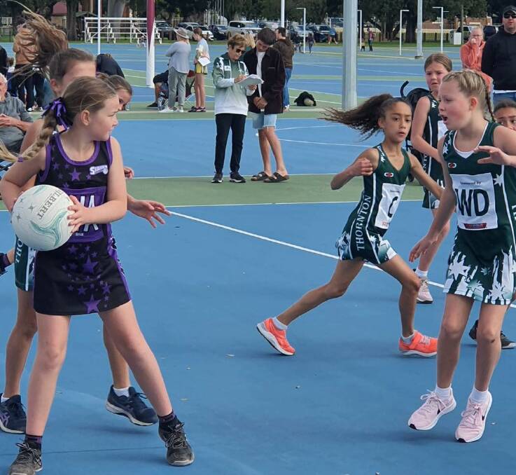 Seaham Purple Rockets and Thornton Rocbabes in the Under-10 Division 1 elimination final on Saturday. Picture supplied.