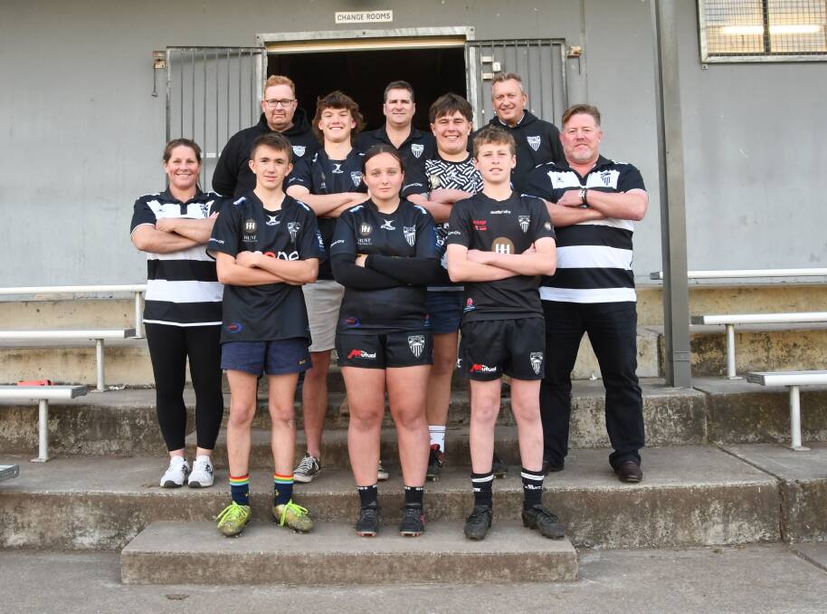 The Maitland Blacks under-13, under-14, under-15 and under-18 boys and under-14 girls captains and coaches ahead of their grand finals on the weekend. Picture by Michael Hartshorn.