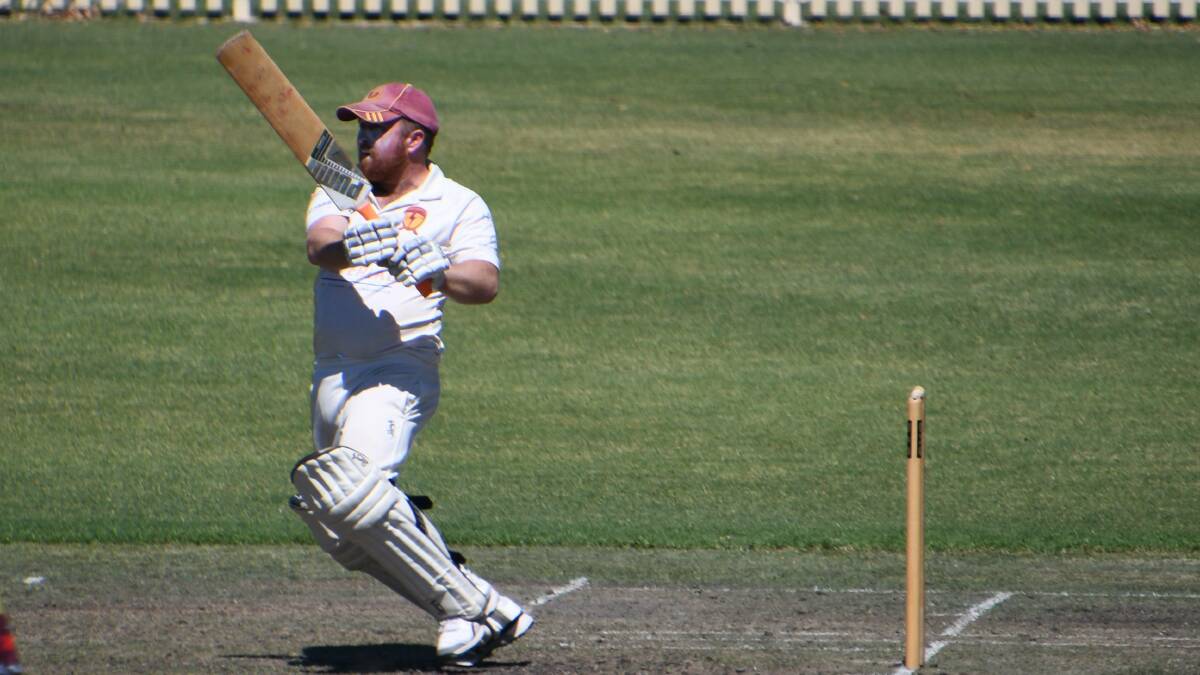 LEADING FROM THE FRONT: City United's Matt Trappel steered his side to first innings points with a typically aggressive unbeaten 76.