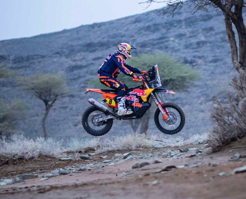 Toby Price on Stage 8 of the 2023 Dakar Rally. Picture courtesy Dakar Rall.