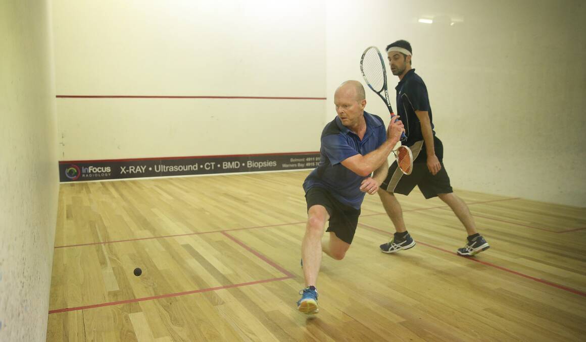 CONTEST: At the height of the popularity of squash there were 20 centres in Newcastle and five or six in Maitland.