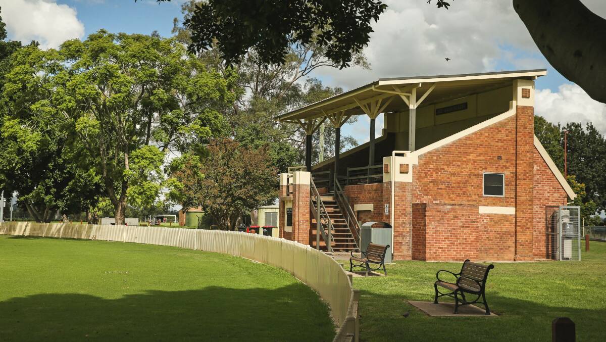 TRIBUTE: The Mick Hinman stand at Maitland's historic Robins Oval.