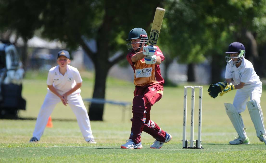 Maitland Maroon and Maitland Gold meet in the North Central under-13 semi-final at Bill Bobbins Oval today. Picture: Grant Power.