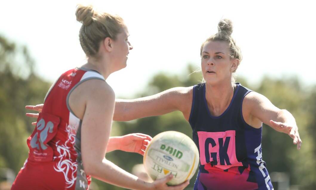 DEFENCE: Tiarne Condron (pictured) and her sister Tegan Dennis have been strong in defence for Hills.