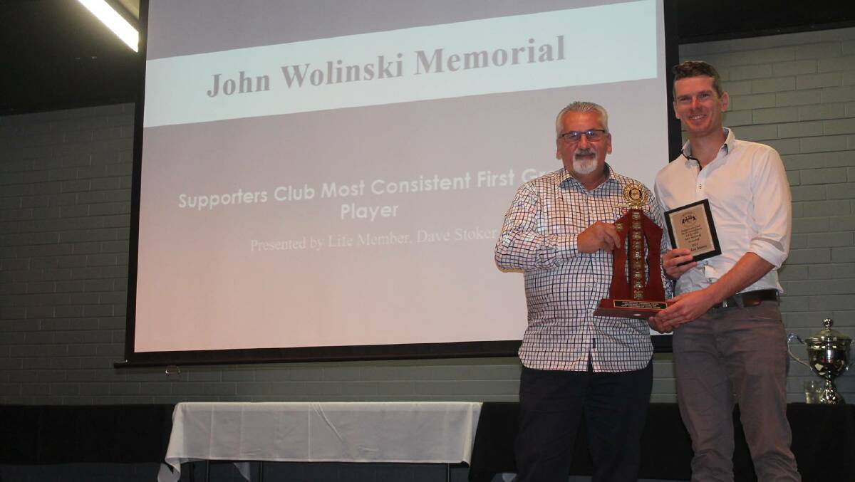 Nathan Morris receives the John Wolinski Memorial award.