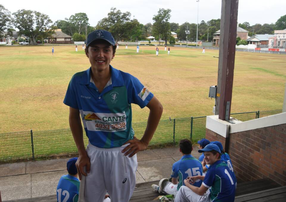 YOUNG STAR: All-rounder Joe Hancock, 14, with his Eastern Suburbs under-16 teammates for a game against Northern Suburbs at East Maitland Park. Picture: Michael Hartshorn