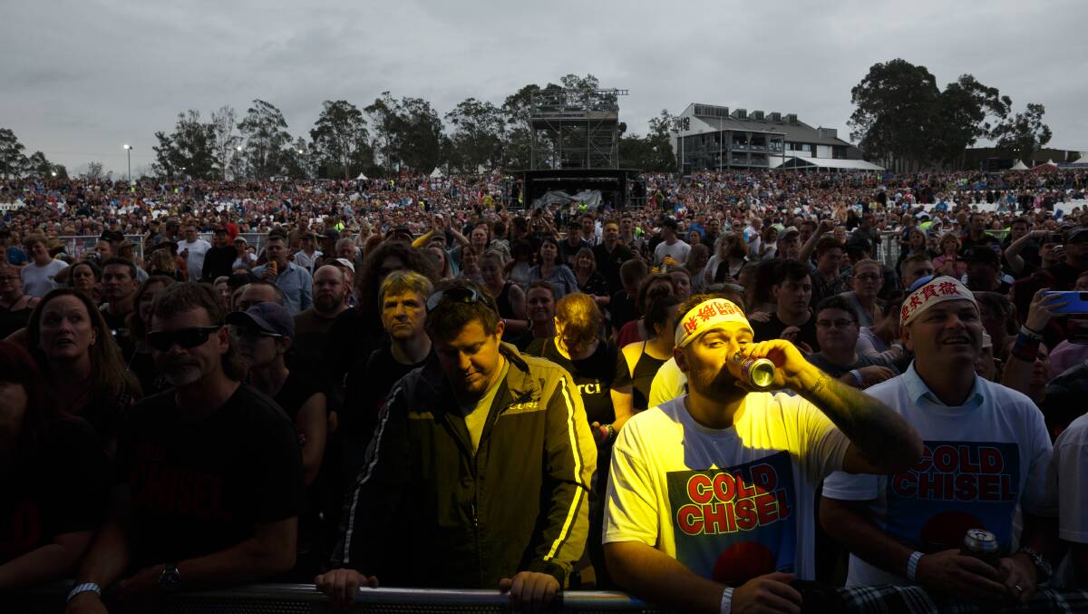 SATURDAY NIGHT: A crowd of 16,000 enjoyed the Cold Chisel concert in some welcome light rain. Picture: Max Mason-Hubers