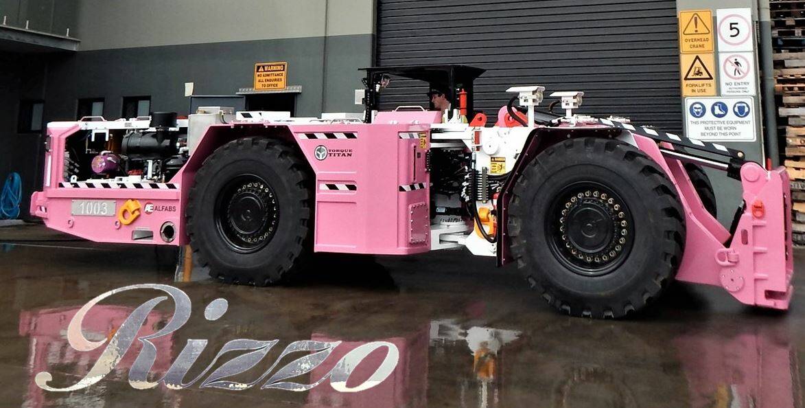 PINK LADY: Rizzo is the flagship of Alfabs' fleet of 10-tonne Torque Titan loaders.