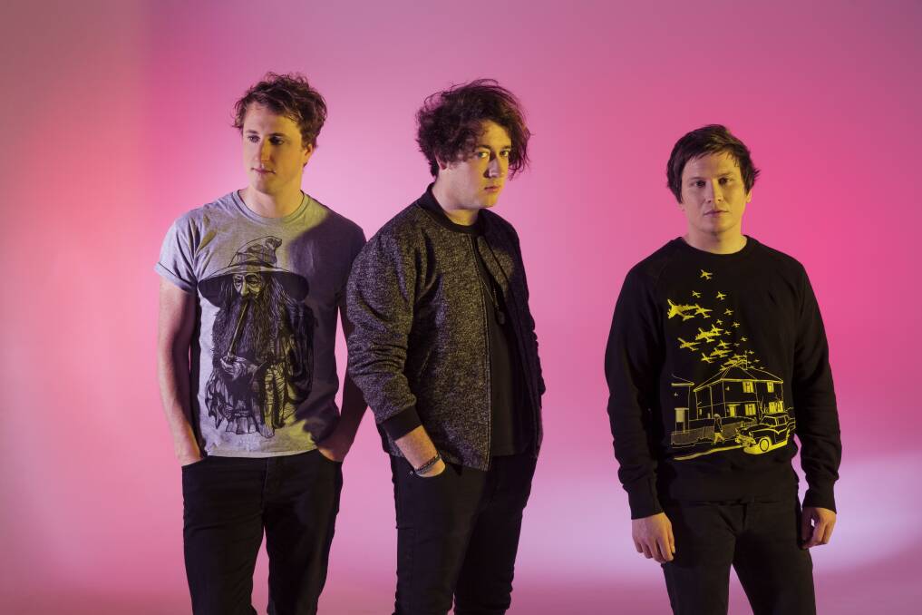 HONORARY AUSSIES: UK trio The Wombats will perform at the Grapevine Gathering festival at Roche Estate, Pokolbin on December 1.