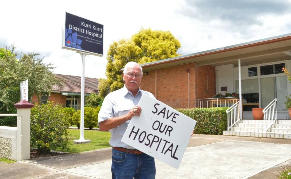 'NO FAITH': Rod Doherty says the health minister's comments that there are "no plans to close any health sites at this stage" has done nothing to ease the minds of supporters of Kurri Kurri Hospital.