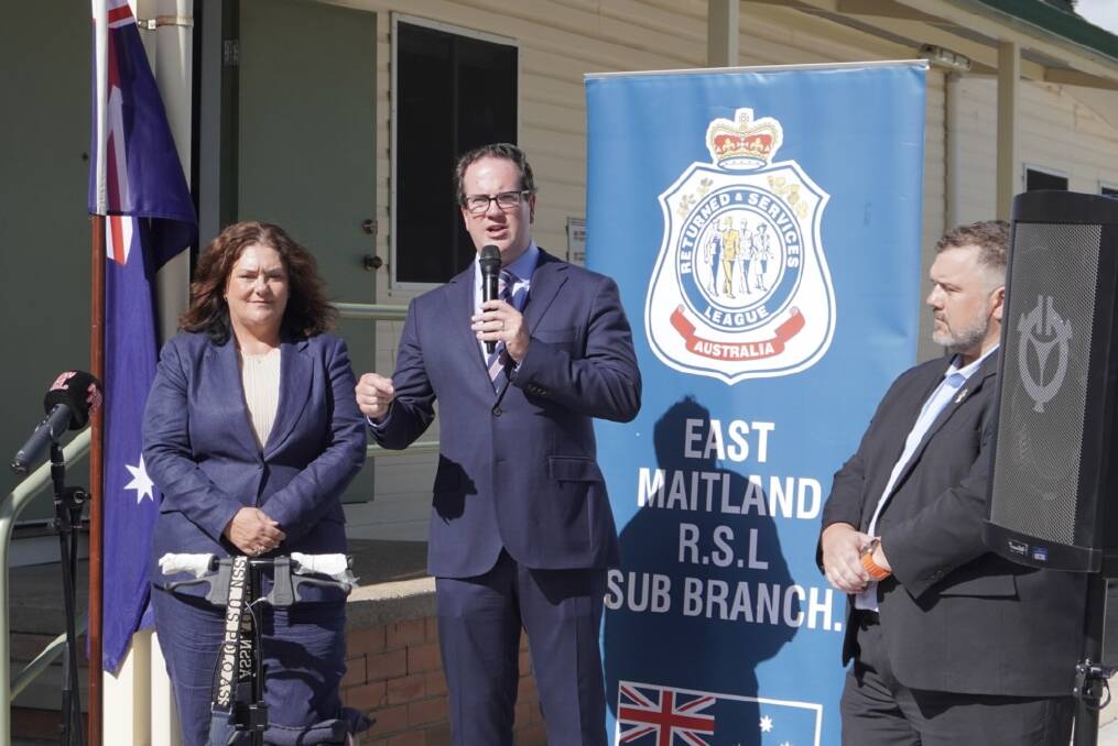 Member for Paterson Meryl Swanson and Minister for Veterans Affairs and Defence Personnel Matt Keogh in Maitland today. Picture supplied