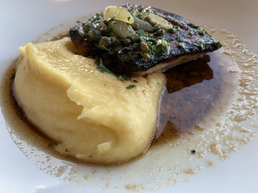 FAVOURITE REVISITED: Snapper and potato puree; a new-look fish and chips.