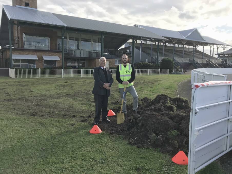 DIGGING IN: Newcastle Agricultural Horticultural and Industrial Association president Peter Evans and general manager and secretary Gabe Robinson say their 'shovel ready' funded projects will breathe life into the showground and the regional economy.