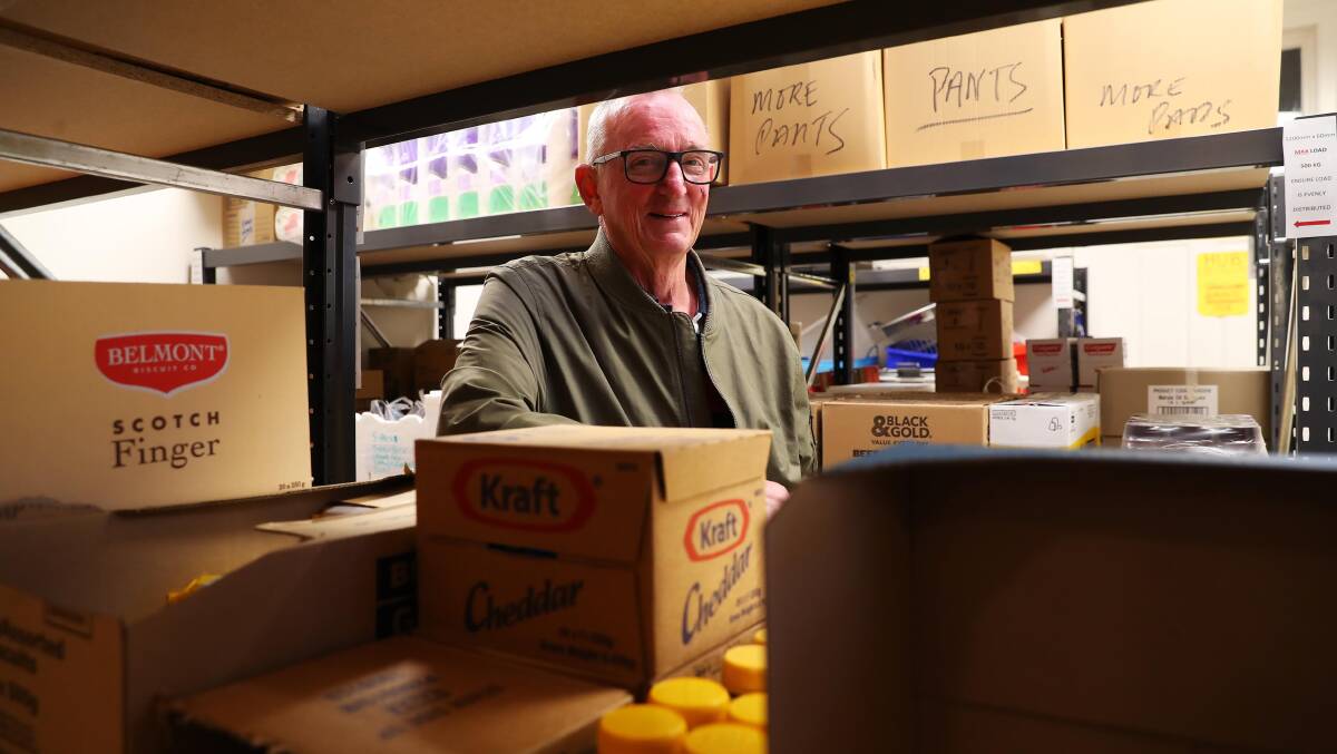 PREPARATION: St Vincent de Paul Wagga Central Council president Peter Burgess is anticipating increased demand. Picture: Emma Hillier