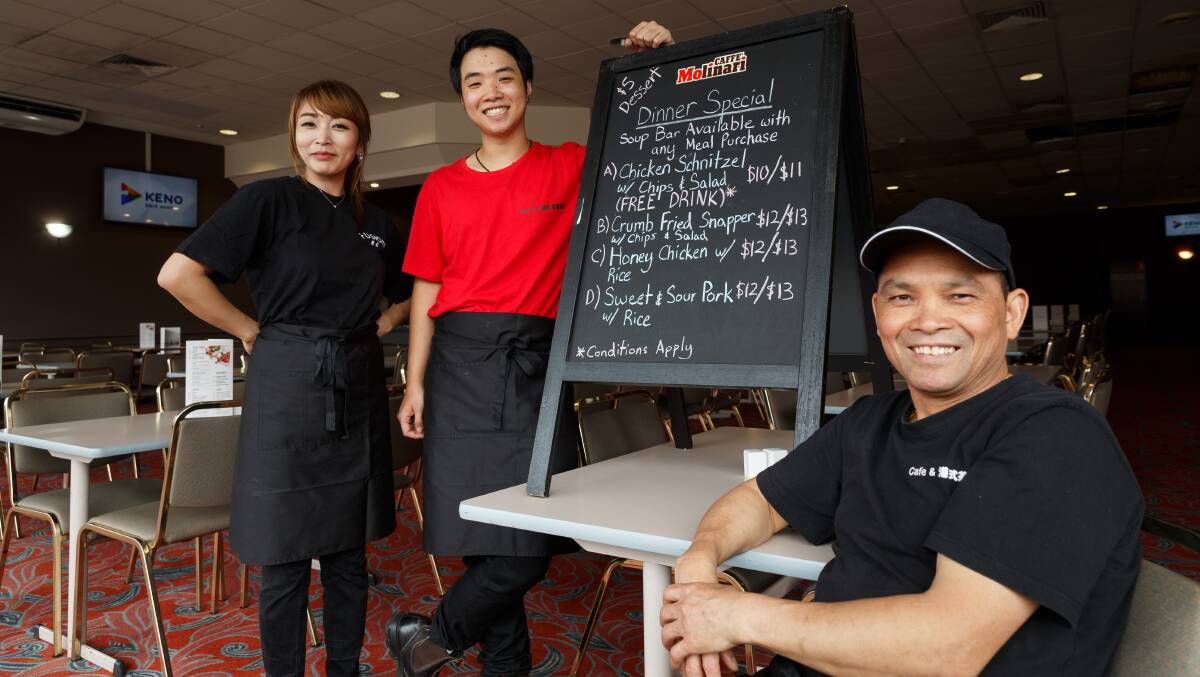 EAST MEETS WEST: Fusion restaurant's Shania Kim, Ethan Sie and chef David Yuen. Picture: Max Mason-Hubers