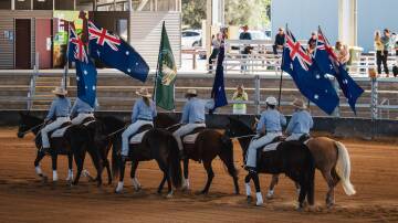 Reenactment of the opening ceremony ride. Picture Archie Constable