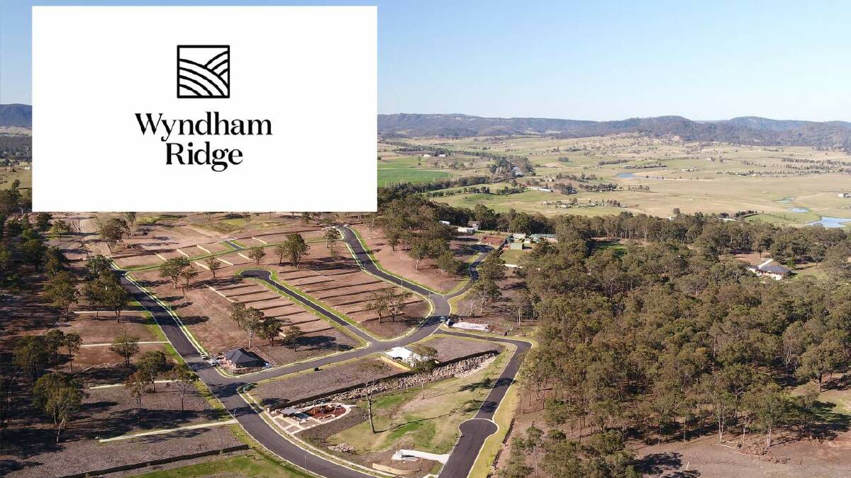 Image sourced from McDonald Jones Homes website showing Wyndham Ridge initial aerial view