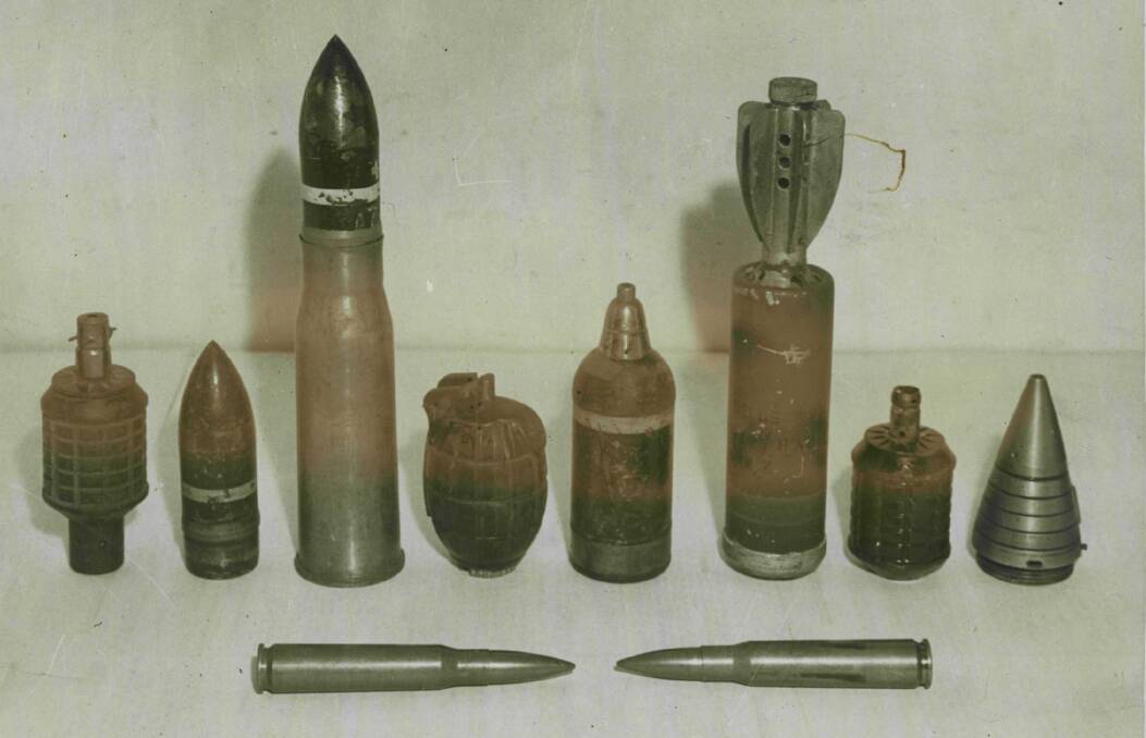 EXAMPLES: Unexploded ordnance and old military items could look like one of these. The public has been warned not to touch unexploded ordnance and contact authorities immediately. 