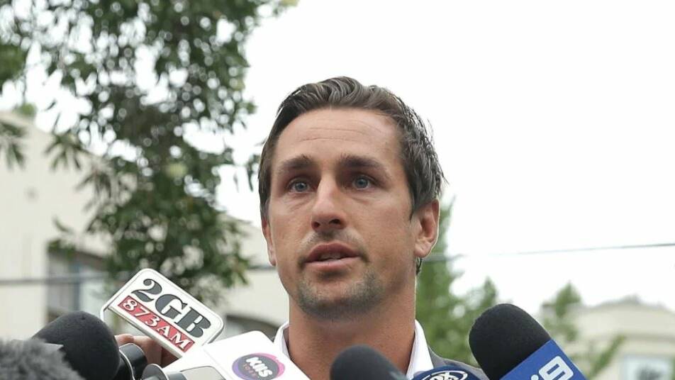 Dog days: Mitchell Pearce was fined and suspended for his Australia Day antics in 2016. Picture: MARK METCALFE