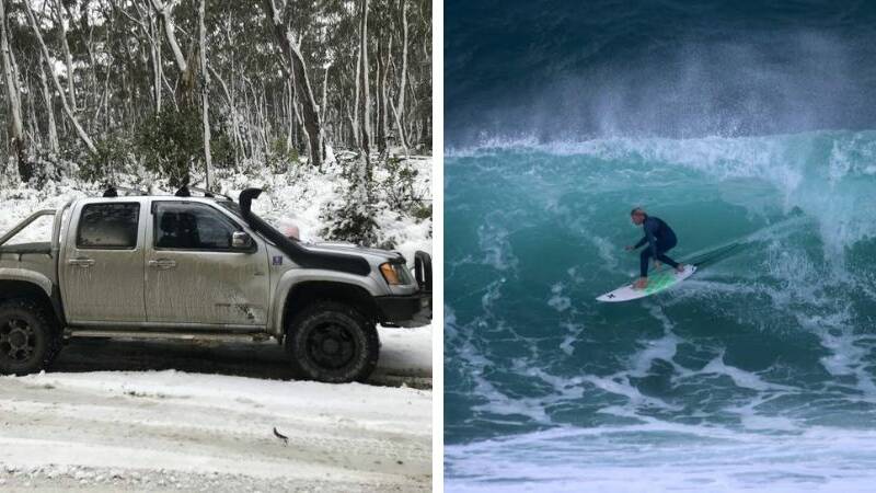 Snow forecast for Barrington, severe wind and surf for the Hunter