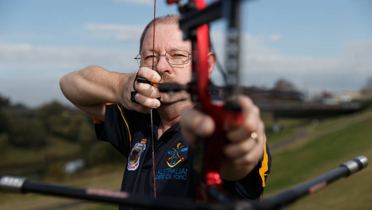 ON TARGET: Graham Bell has made the Australian archery team and will compete in the Invictus Games. Picture: Max Mason-Hubers
