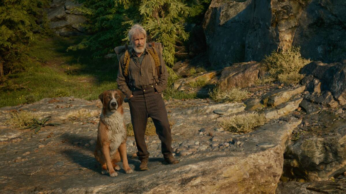Harrison Ford and CGI dog Buck. Picture: Supplied