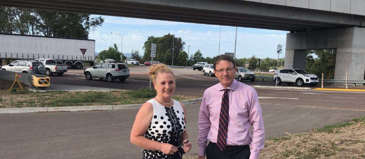 IMPROVEMENTS: Liberal candidate for Maitland, and Maitland councillor, Sally Halliday with Parliamentary Secretary for the Hunter Scot MacDonald. 