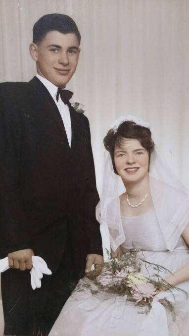 YOUNG LOVE: Shirley and Gordon Ingram on their wedding day. 