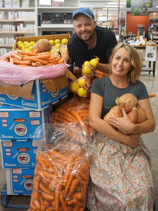 HELPING HAND: Organic Feast wholesale manager Joe Stuart and general manager Sue Ferguson. 