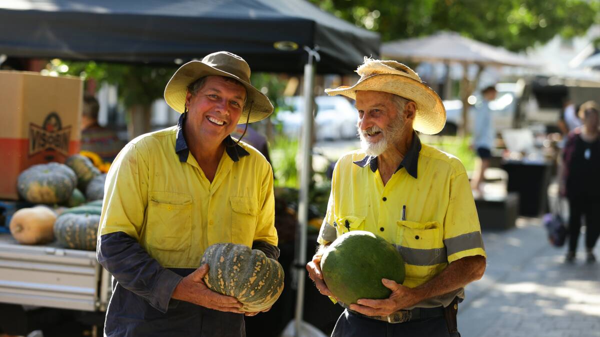 JUDGING ROLE: Matthew Dennis and Austin Breiner will judge the produce section at the 2021 Maitland Show. Picture: Jonathan Carroll