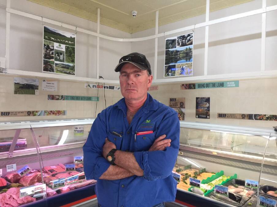 HARD TIMES: Butcher and fifth-generation farmer David Carter in his shop, Morpeth Butchery - home of Hunter Natural, which specialises in grass-fed beef.