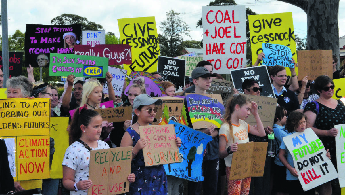 CESSNOCK: About 200 people of all ages - from primary school children to knitting nannas - turned out in Cessnock on Friday for the Schools Strike 4 Climate.