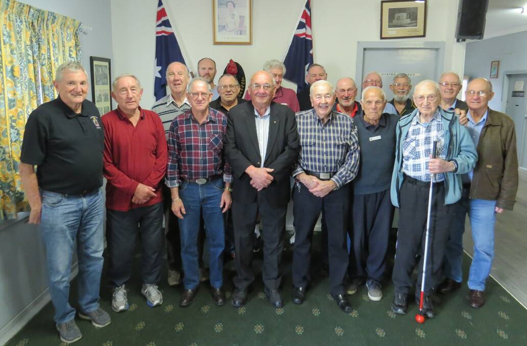APPOINTMENT: East Maitland RSL Sub-Branch patrons Hilton Grugeon and Norm Burton (centre) with some of the members. 