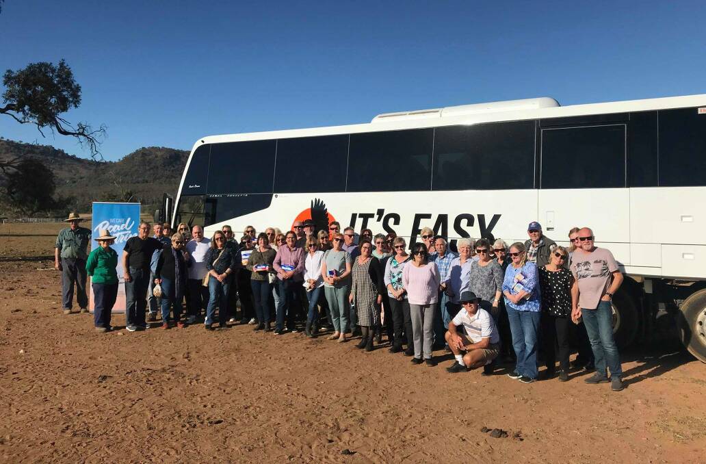 DOING THEIR BIT: The We Care Road Trip group who spent up big in drought-stricken towns over the weekend. 