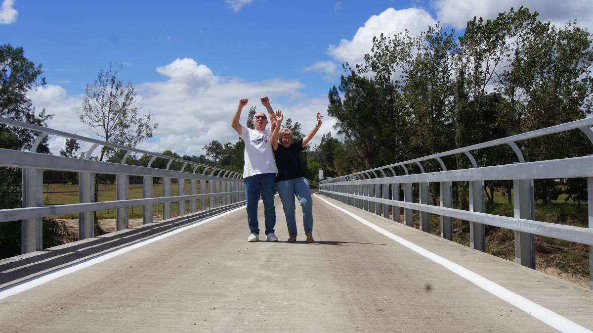 Torryburn residents Chrystal and Peter Griffiths LOVE the new bridge.