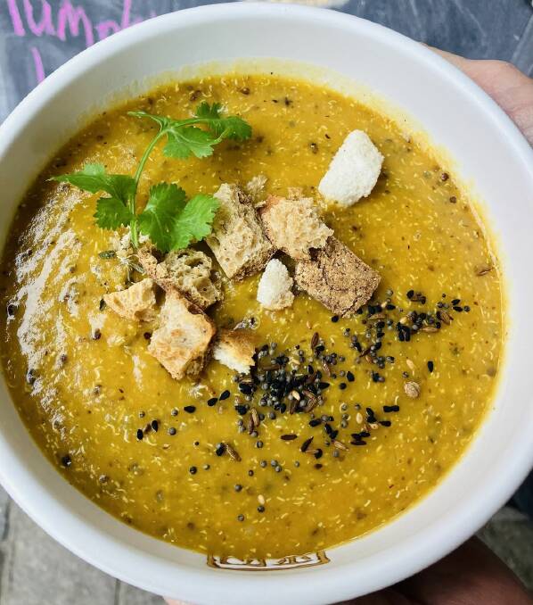  The curried pumpkin, quinoa and lentil soup. Picture supplied