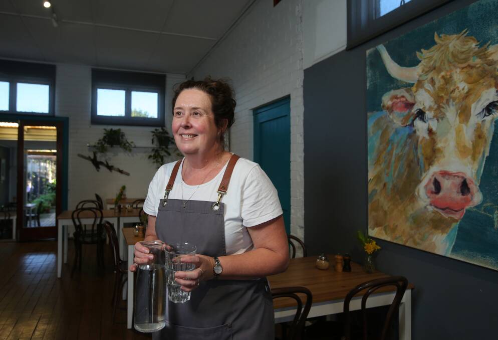 GRATEFUL: Anne Teale, the owner of Teale Cafe, at the premises in East Maitland. Picture: Simone De Peak 