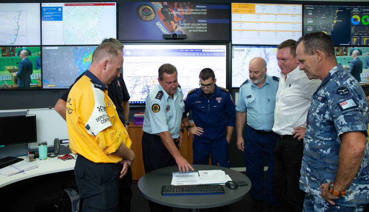 READY TO RESPOND: The multi-agency response in action at the Metford Incident Control Centre on Tuesday. Picture: Marina Neil
