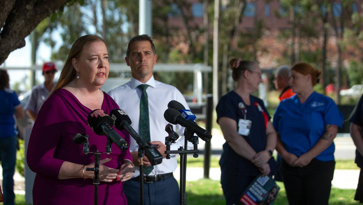 Maitland MP Jenny Aitchison with Shadow Health Minister Ryan Park. Picture by Marina Neil 