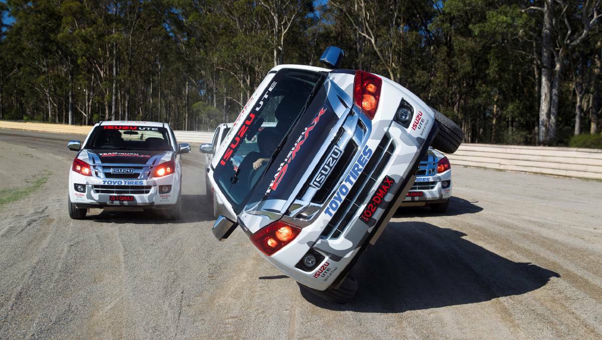 STUNT DRIVING: The D-MAX precision driving team will perform at the Maitland Show in the main arena on Saturday.