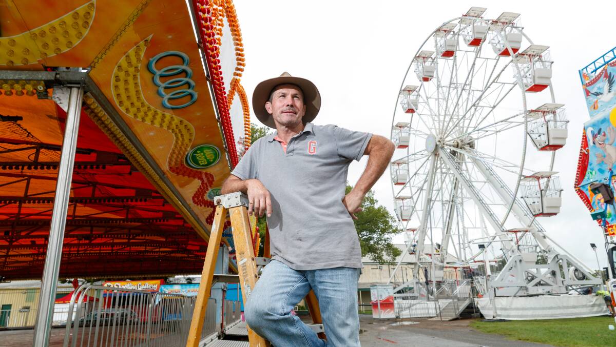 READY FOR THE GOOD TIMES: Hunter Valley Super Carnival organiser Aaron Pink at Maitland Showground. Picture: Max Mason-Hubers 