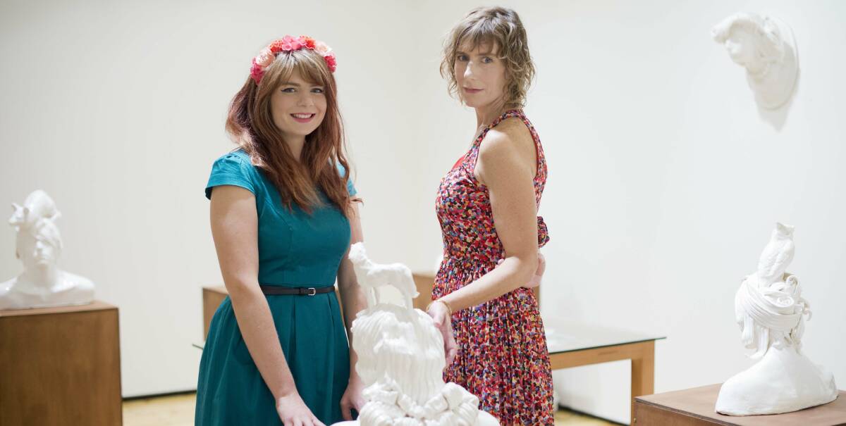 ARTISTS: Michelle and Suannah Louise, known as Louise, are putting their work on display at the Art4TROG exhibition which will open on Friday night and raise money for cancer research.