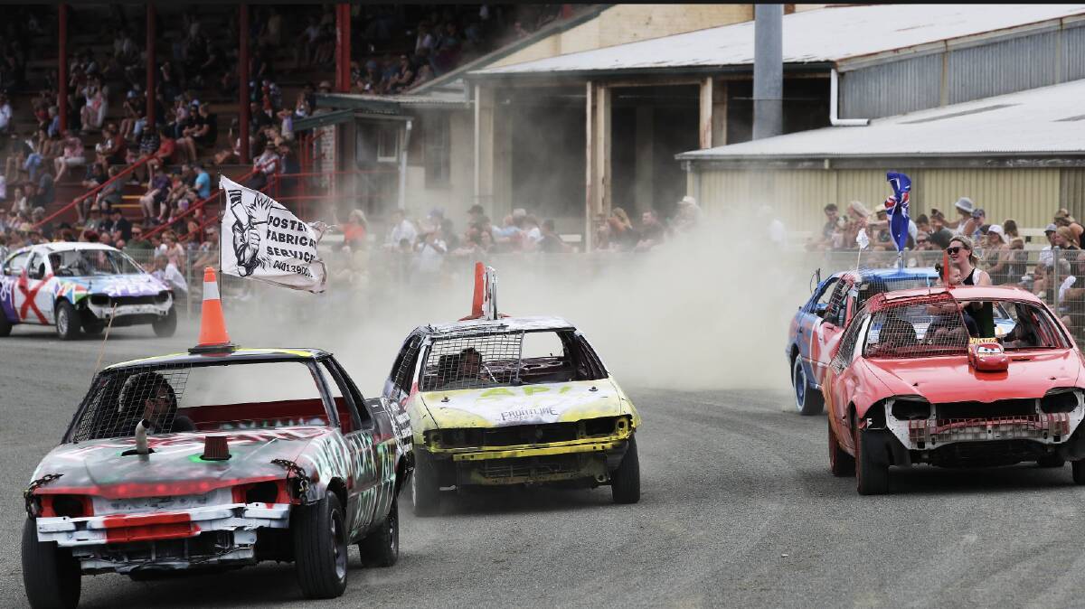 The Demolition Derby at the Maitland Show in 2022. 