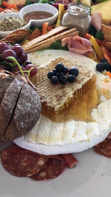 OH SO SWEET: Carinya Downs' honeycomb on a grazing plate at a Hunter Valley wedding last weekend. Picture: Supplied.