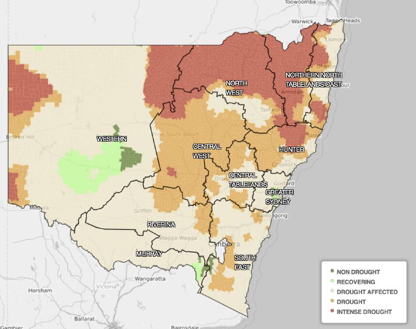 IN PERSPECTIVE: The NSW government's Combined Drought Indicator shows 95 per cent of the state is still battling drought. 